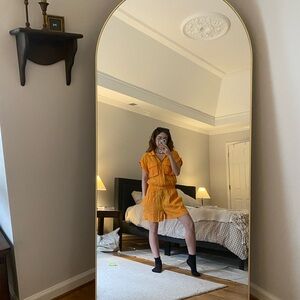 Chic Orange Zippered Jumpsuit